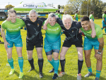 From left: Tim Mackle, Mark Mitchell MP, Richard Luxton, Greg O&#039;Connor MP, and Quinn Morgan at the rugby match.