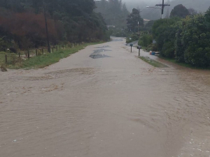 Flooding in the Golden Bay area.