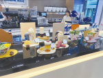 Chinese beverages using Fonterra products on display at the new application centre.