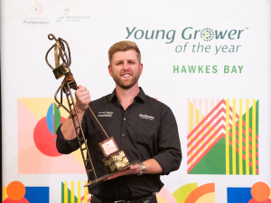 Hawke&#039;s Bay Young Grower of the Year, Sam Carter.