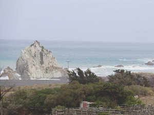 The stunning white rock formation that dominates the shoreline of White Rock Station, which the property is named after.