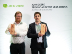 James Doherty, Drummond &amp; Etheridge, Christchurch (right) and Aaron Game, Brandt, Silverdale, with their awards.