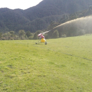 The pond mixer and irrigator must work together.