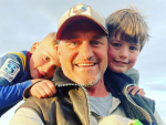 Nothing makes Expo key note speaker Matt Chisholm happier than time on his Chatto Creek farm with his family. He’s pictured with (right) four-year-old Finn and six-year-old Bede. Photo supplied
