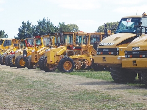 Machinery on display at Mystery Creek.