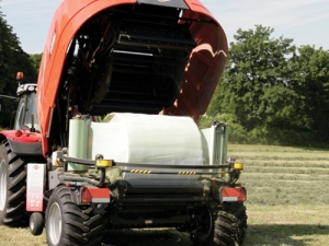 The Kuhn Bio integrated baler and wrapper.