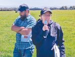 Lincoln University’s Rachael Bryant (right) and Omar Al-Marashdeh speak at a recent Lincoln University Demonstration Dairy Farm Focus Day.