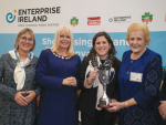 Ireland’s farming technology resurgent: (from left) Julie Sinnamon, chief executive Enterprise Ireland; Minister for Jobs, Enterprise and Innovation, Mary Mitchell O’Connor TD; Clodagh Cavanagh, managing director Abbey Machinery, winner of the Anna May McHugh Female Leadership Award; Anna May McHugh, managing director National Ploughing Championships.