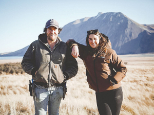 Will to Live Charitable Trust founder, Elle Perriam with Tekapo farmer Harry Railton who has sought professional help for his depression.