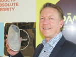 Landcorp chief executive Steven Carden with a slipper manufactured by the Danish footware company Glerups made from wool from the SOE’s farms.