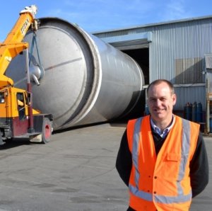 Giant silo moved to site