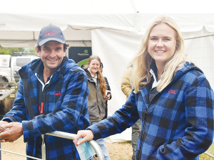 Kelso Genetics’ Matt Holden (left) with Olivia Ellis are one of several trade exhibitors who will be back at the East Coast Farming Expo in February.