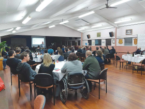 The Ongarue group and two other action groups joined forces to fly Doug Avery from the South Island to talk about mental health and wellbeing of farmers 
