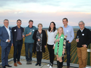 Some of the committee members present at the launch of Sauvignon 2019, held at Brancott Estate Cellar Door and Restaurant. From left: Paul O’Donnell, Marcus Pickens, Clive Jones, Liz Barcas, Michelle Burns, Angela Willis, Patrick Materman and Roscoe Johanson.