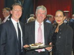 Landcorp chief executive Steven Carden, Agriculture Minister Damien O’Connor and Landcorp chair Traci Houpapa at the Pamu food tasting session in Wellington last week.