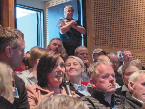 Former Fonterra director Leonie Guiney at the Federated Farmers meeting in Christchurch.