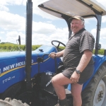 John Guy with the New Holland TT475 tractor.