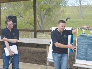 Matt Herbert and Brad Markham at the field day.