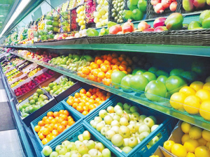 The prices of fruit and vegetables rose 22.5%.