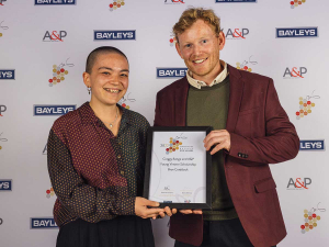 Bryn Craddock (left) was recently awarded the Young Vintner of the Year title.