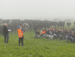 Attendees at the Lincoln University Demonstration Dairy Farm field day.