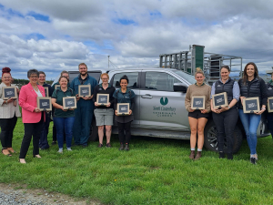 The North Canterbury Vets team with the Slice of Wellbeing boxes.
