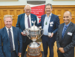 Agriculture Minister Todd McClay (left) and Maori Development Minister Tama Potaka (right) with Whakatohea Trust chair Robert Edwards and Wairarapa Moana chair Kingi Smiler at the launch. Photo Credit: John Cowpland.