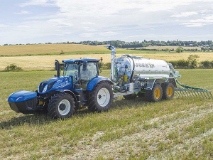 New Holland&#039;s T6 methane Power tractor was presented at the Agritechna show in 2019.