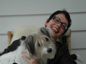 Ruby Andrew with her dog Annie.