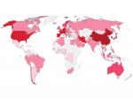 With over 130,000 cases worldwide Coronavirus isnow a pandemic. Dark areas have more than 10,000 cases.