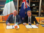 Irish Minister of state for Agriculture, Noel Grealish (left) and NZ Ag Minister Todd McClay in Wellington this month.