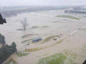 Vulnerability of the roads has become a major concern over a week into the clean-up following the Mid Canterbury&#039;s damaging floods. Photo Credit: ECan.
