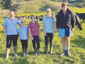 From left, Diane, Robbie, Macey, Rylee and Gareth Parkes.