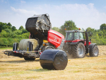 Massey Ferguson’s new sleek round baler.