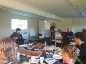 Good Yarn workshop participants in Carterton.