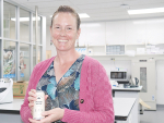Sarah Glyn-Jones, Fonterra’s general manager advanced nutrition with a high protein coffee drink.