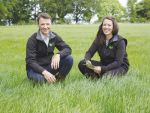 Sarah Gard, newly-appointed Trials and Product Development Manager for Germinal NZ with Germinal managing director William Gilbert.
