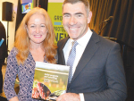 Nathan Guy with Avocado NZ chief executive Jen Scoular.