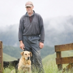 Farmer Gary Jefferies and his top Huntaway Rose.