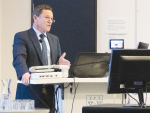 The Parliamentary Commissioner for the Environment, Simon Upton, speaking at the recent FAR conference at Lincoln. Photo: Rural News Group.