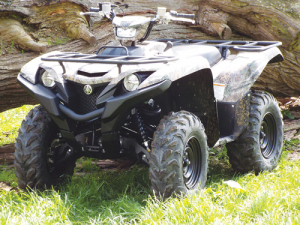 Yamaha’s Grizzly set to tackle tricky terrain.
