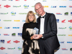 Jim van der Poel and his wife Sue with the award.
