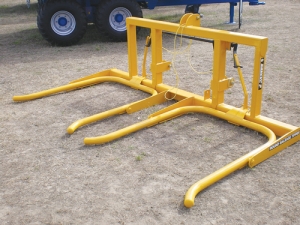 Round baleage tipper