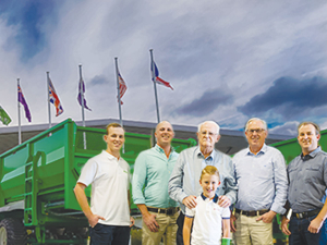 Some of the team at farming equipment manufacturer Hustler Equipment.