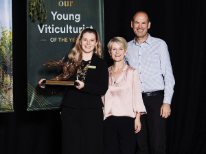 Anna Kelland with her parents Heather and Don Kelland.