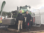 AGCO NZ national sales manager Peter Scott and Primary Industries Minister Nathan Guy launch the new Fendt 1000 at Fieldays.