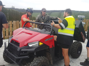 Midwinter drilling of oats, triticale, and Italian ryegrass in trial test plots at Craigmore Farming’s Te Awa farms in Te Pirita, Canterbury.