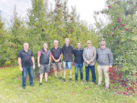 (Left to right) Alan Pollard, Paul Paynter, Bruce Mackay, Bruce Mitchell, John Bostock, Craig Hickson, and Harry Masterson are pleading with the Government to develop a plan to allow more Pacific Islander workers in next year.