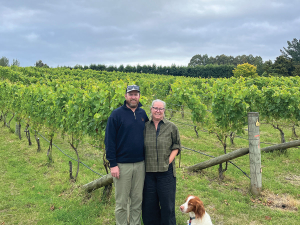 Paul and Amy Mason with Bruno