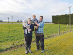 Jolene and Hadleigh Germann with children Harry and Lucy.